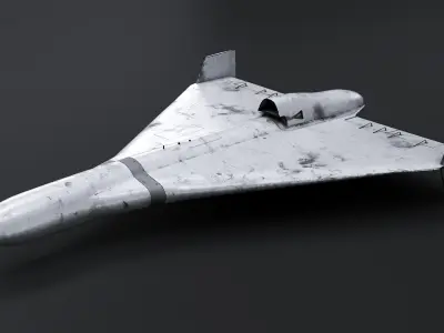  Aged White Geran-3 Shahed-238 Jet-Powered Kamikaze Drone 