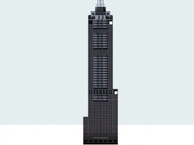120 Collins St Low-poly 3D model