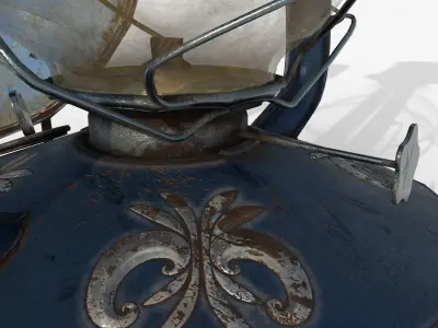 Old Oil Lamp PBR Low Poly Low-poly 3D model