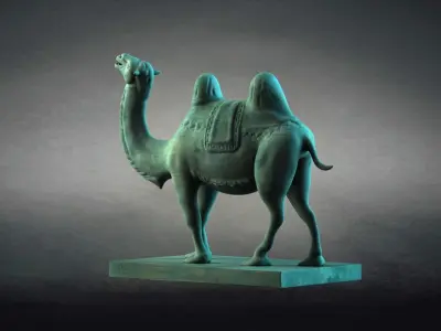 Cultural Relics Camel ancient unearthed sculpture  3D model