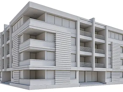 Modern Residential Building 17 3D model