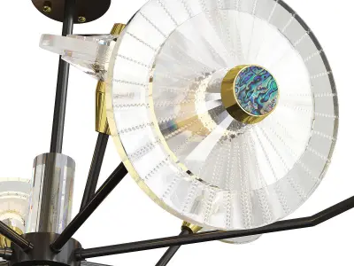 JANICA chandelier made of glass and metal Low-poly 3D model