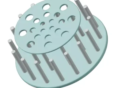 Baby Laboratory Test Tube Holder Toy 3D model