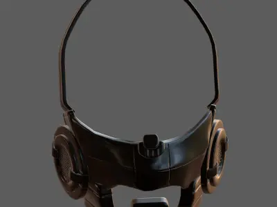 Gas mask helmet 3d model scifi Low-poly  Low-poly 3D model 283