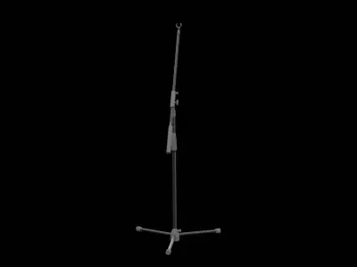 Microphone Stand Low-poly 3D model