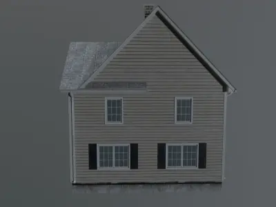 Realistic House 3D game model Unity Low-poly 3D model