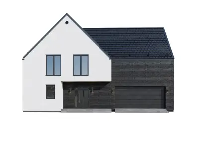 Modern Brick house 3D model