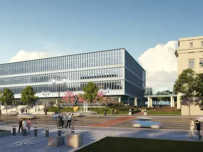 Modern Institutional Office Building Urban Exterior 3D model