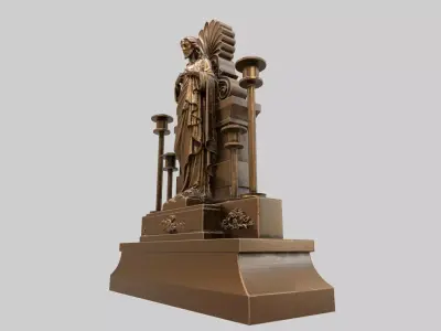 jesus candle holder hi poly 3D model