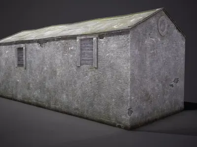 Stone Barn 4k Tex Game Ready Low-poly 3D model