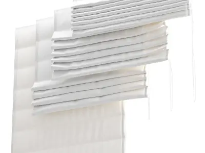 Roman Blinds set 02 3D model