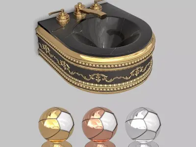 Classic Wash Basin 1 3D model