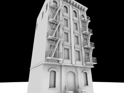 Nyc Building 12 type 2 Low-poly 3D model