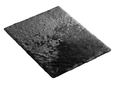 Gray short pile rug 3D model