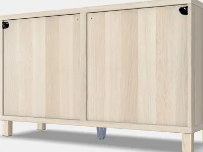 BESTA Storage combination w doors-drawers Low-poly 3D model
