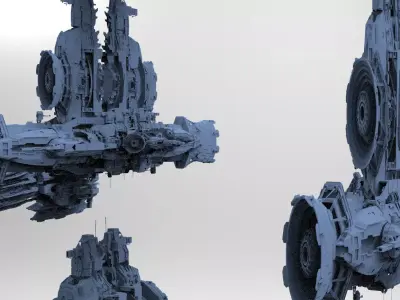 Sci-Fi Droid Prowler Ship collection 7  3D model