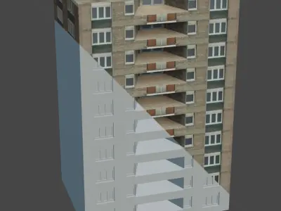 Building in minecraft Low-poly 3D model