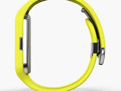 Sony SmartWatch 3 Yellow Low-poly 3D model