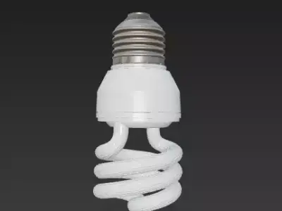 Mini Spiral Compact Fluorescent Lamp 3D model