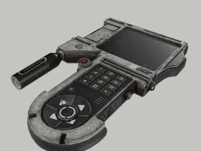 Sci-fi GPS Navigator Low-poly 3D model