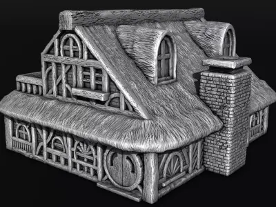 medieval house 3D print model