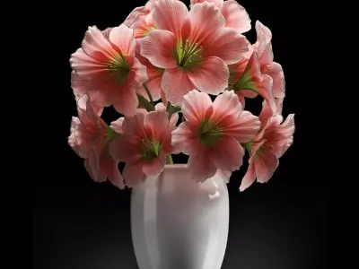 FLOWER1 flowers in vase 3D model