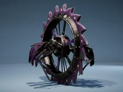 MechWheel1 Low-poly 3D model