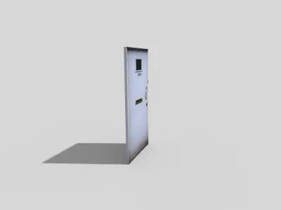 low poly door mailbox Low-poly 3D model