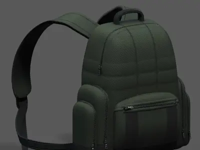 Backpack bag baggage Color 3d low poly Low-poly Low-poly 3D model