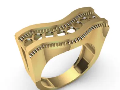 Modern Ajda rings 3D Print Models 60-69 3D print model 3D print model