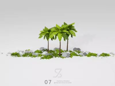 Palm Tree Free low-poly 3D model