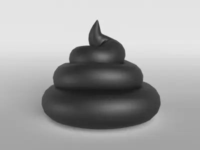 Pile of Poo v1 004 Low-poly 3D model