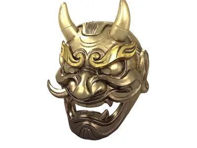 Japan Tengu Head v1 003 Low-poly 3D model