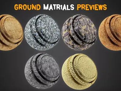 30 Ground Smart Materials   PBR Texture   Vol 23 Texture