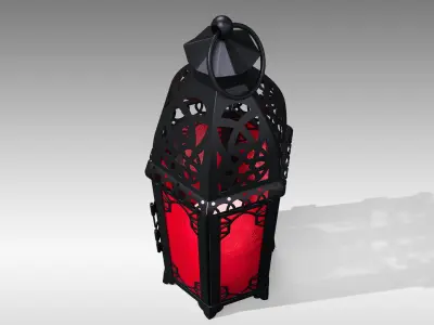 Moroccan Lantern 05 Low-poly 3D model