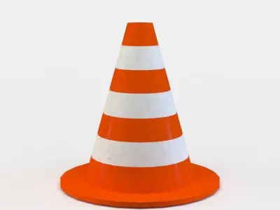 Road cone Low-poly 3D model shop