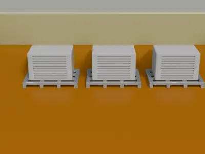 Low Poly Modern City Office Building Low-poly 3D model
