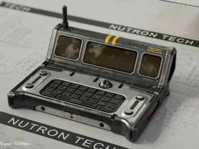 Sci-fi Controller PC V25 PBR Low-poly 3D model