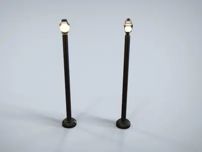 Street Lamps Low-poly 3D model