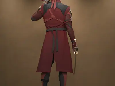 Blind Rohnin Character and Outfit for Genesis 9