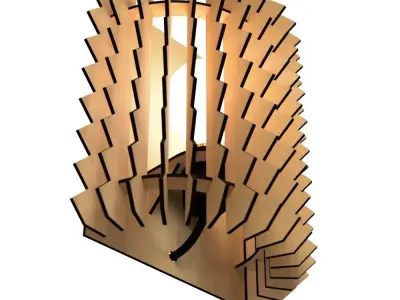 WALL LIGHT STL AND DXF FILES 9 3D print model