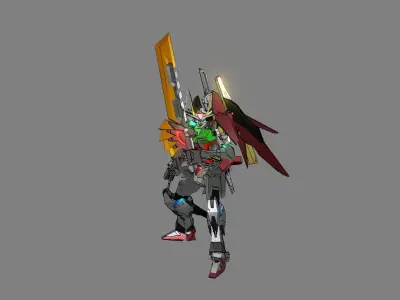 Attacker Gundam B 5 3D model