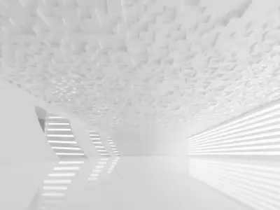 Concept space interior empty room 5 Low-poly 3D model