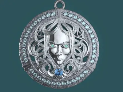 Jewellery pendant Stone Enchantment 3D print model
