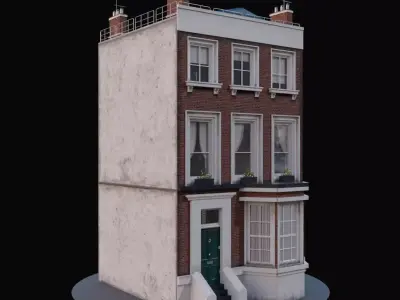 Building asset2 Low-poly 3D model