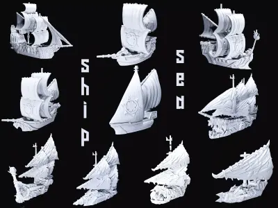 ships ORCS 3D Model Pack