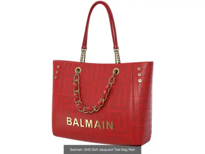 Balmain 1945 Soft Jacquard Tote Bag 3D Model Pack