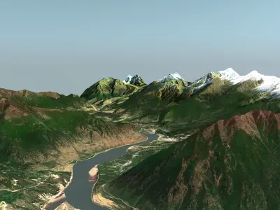 Yarlung Zangbo Grand Canyon 3D model