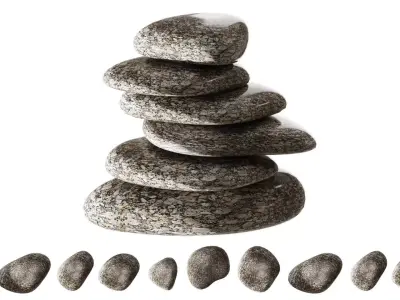 Set of stones 3D model