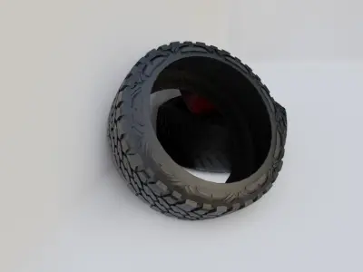Tire and wheel pack 3D model
